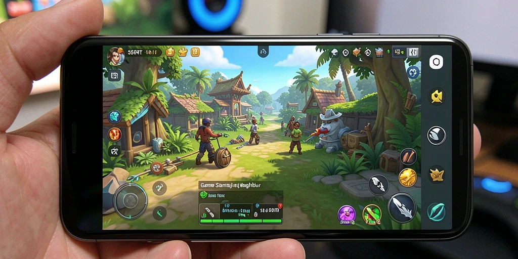 Tampilan gameplay 55RT yang ceria dan menarik
