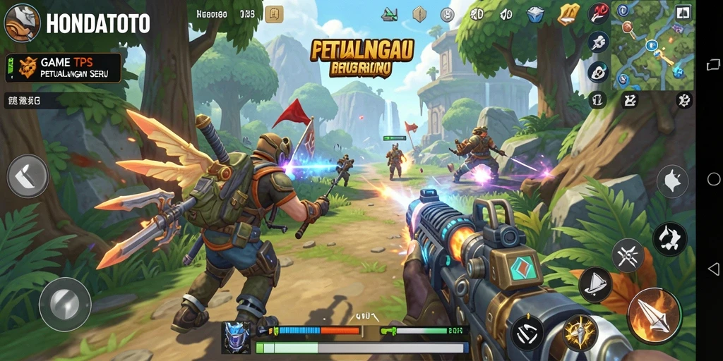 Gameplay HONDATOTO menampilkan aksi bermain TPS yang mendebarkan.