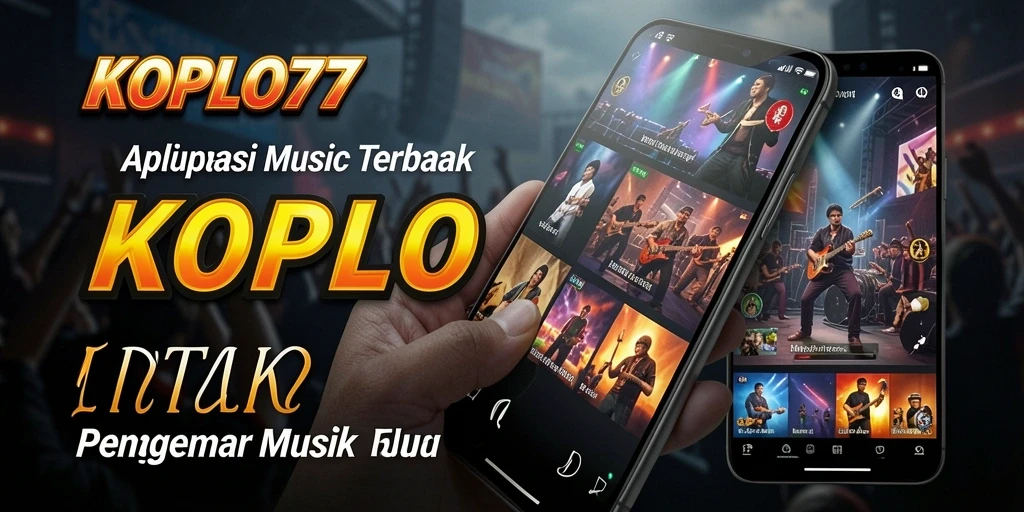 Tampilan gameplay KOPLO77 dengan berbagai pilihan lagu musik.