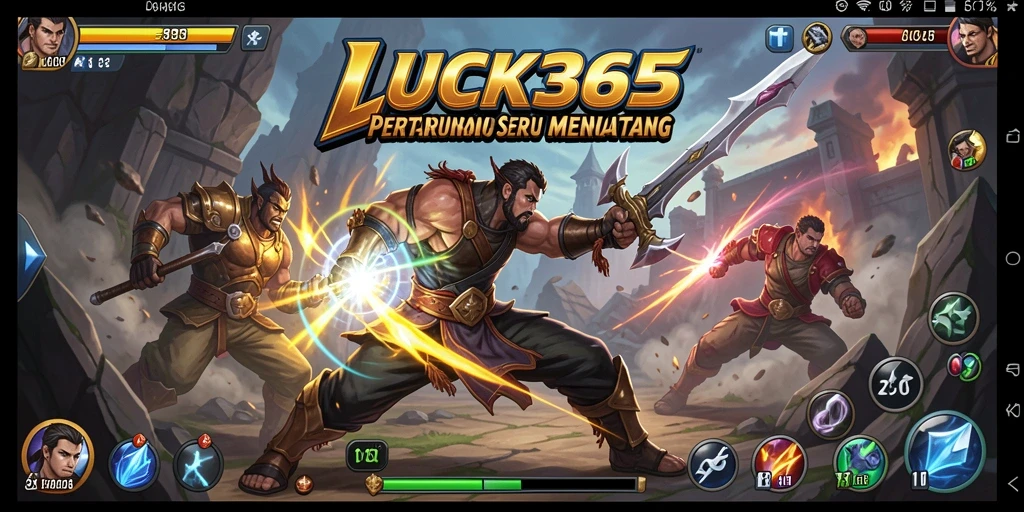 Gameplay LUCK365 dengan aksi pertarungan penuh adrenalin.