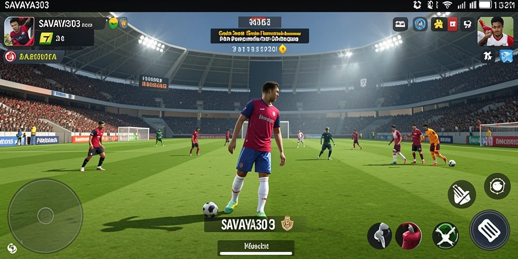 Gameplay mendebarkan dalam SAVAYA303 saat mencetak gol.