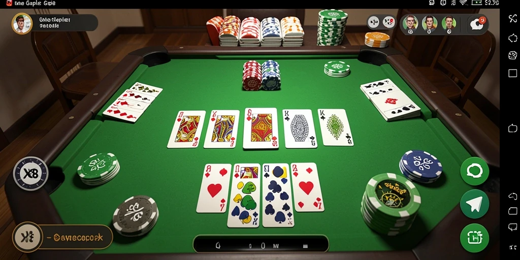 Gameplay X88 menampilkan suasana permainan Gaple yang seru dan interaktif.