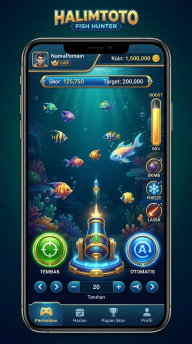 Screenshot antarmuka aplikasi halimtoto yang mudah digunakan.